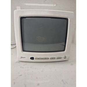 Zenith 9" CRT Color TV Z09P02X Power Cable Gaming, 12V Cable and remote. Tested